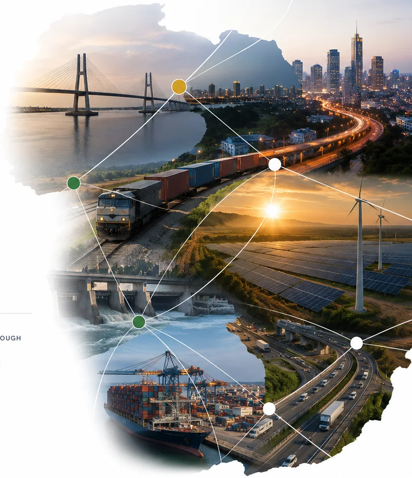 A network of African transport, energy and logistics infrastructure